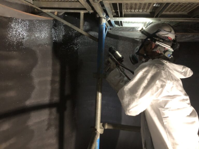 日向市 工場 鋼製タンク内部防蝕工事
